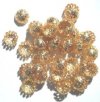50 4x8mm Gold Plated Filigrae Bead Caps